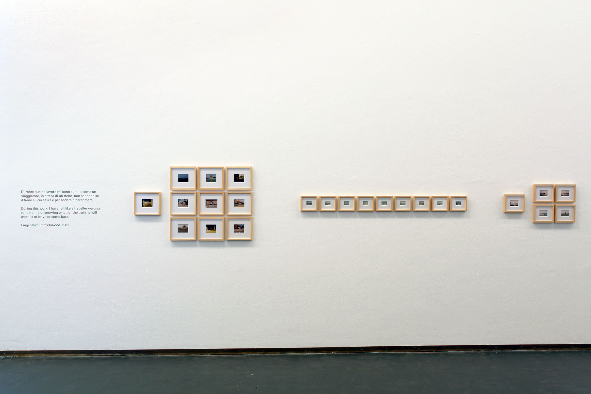 u0022Le scatole viventi / The living boxes. Luigi Ghirri, Project prints. La temperatura mentale della fotografia / The mental temperature of photographyu0022, installation view